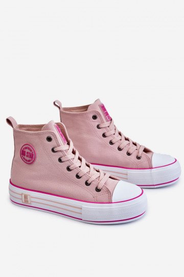 vrijetijdsschoenen met platform Big Star LL274186 roze