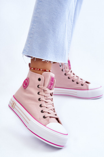 vrijetijdsschoenen met platform Big Star LL274186 roze 2