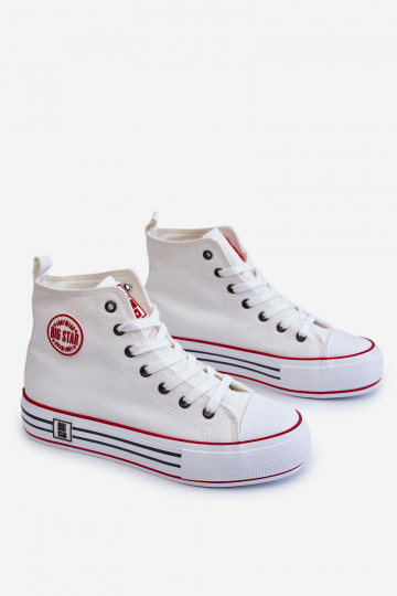 vrijetijdsschoenen met platform Big Star LL274185 witte kleur