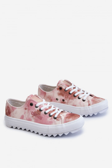 sneakers met platte zolen Big Star LL274044 roze-beige kleur