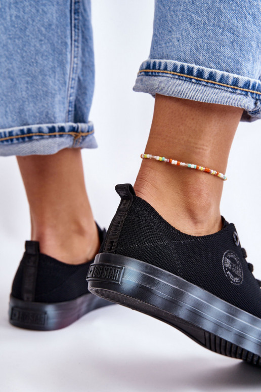 Damesschoenen met gekleurd plateau Big Star LL274239 zwart Damesschoenen met gekleurd plateau Big Star LL274239 zwart