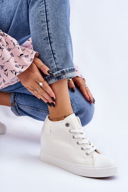 vrijetijdsschoenen met zool Big Star LL274035 witte kleur vrijetijdsschoenen met zool Big Star LL274035 witte kleur