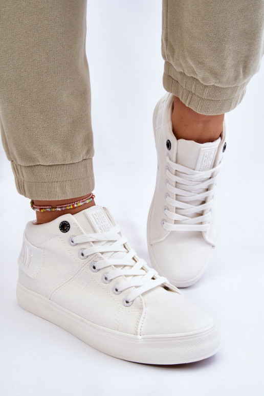 Klassiek model vrijetijdsschoen met zool Big Star LL274002 kleur wit