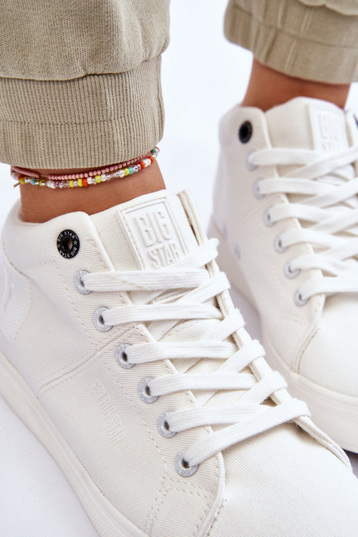 Klassiek model vrijetijdsschoen met zool Big Star LL274002 kleur wit