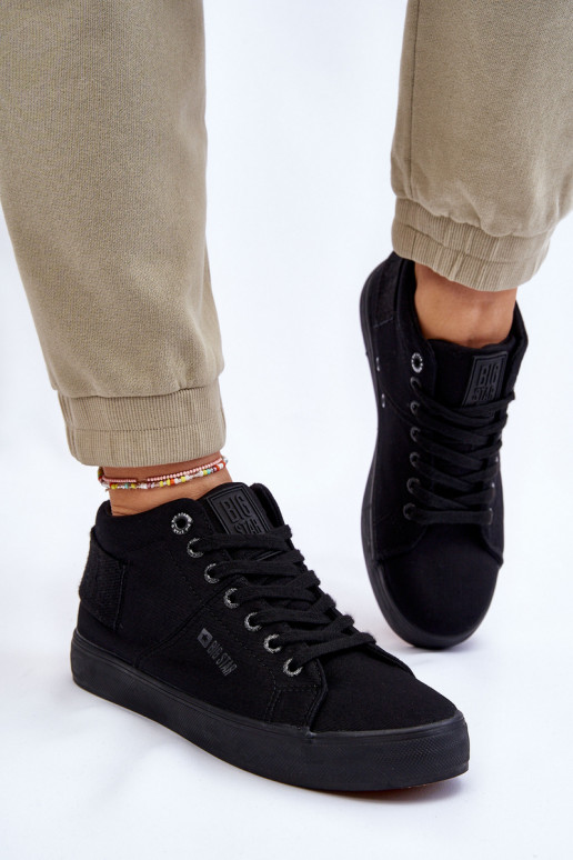 Klassiek model vrijetijdsschoen met zool Big Star LL274001 zwarte kleur