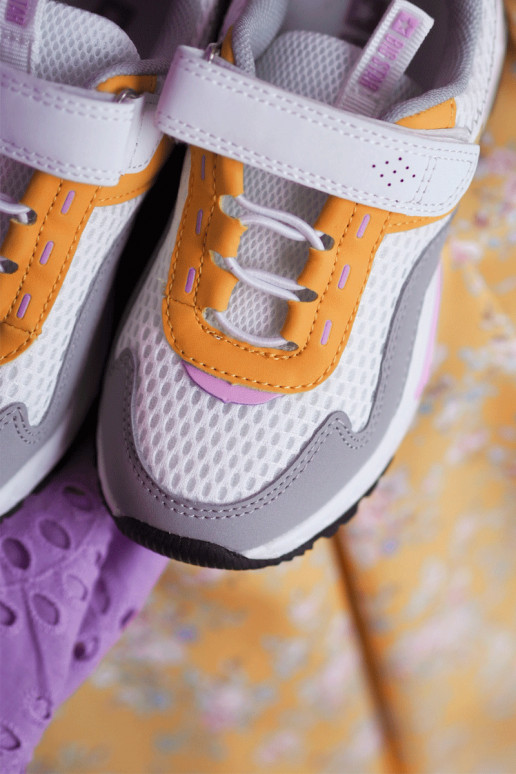 Kindersneakers met zelfklevende sluiting Big Star JJ374257 Wit-geel Kindersneakers met zelfklevende sluiting Big Star JJ374257 Wit-geel