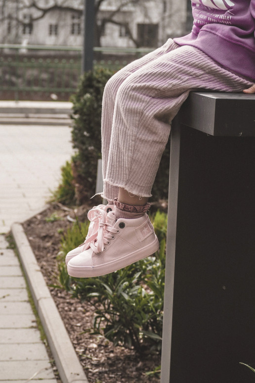 Klassiek model vrijetijdsschoenen voor kinderen met laars Big Star LL374003 roze kleur Klassiek model vrijetijdsschoenen voor kinderen met laars Big Star LL374003 roze kleur