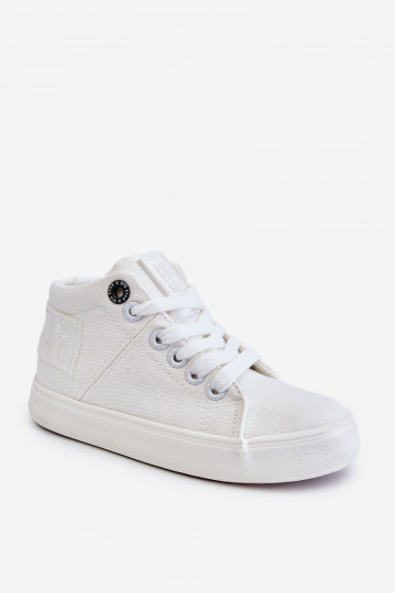 Klassiek model vrijetijdsschoenen voor kinderen met een zool Big Star LL374002 witte kleur