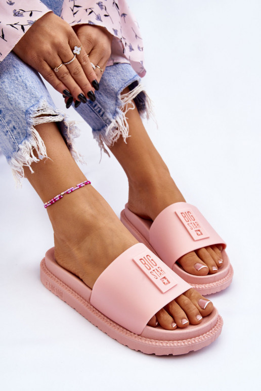 Pantoffels Big Star LL274425 Lichtroze tint