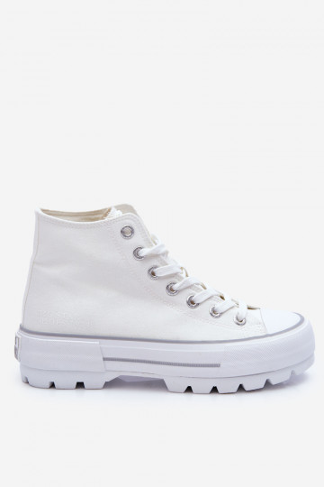 vrijetijdsschoenen met platform Big Star LL274156 witte kleur