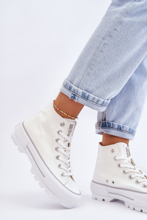 vrijetijdsschoenen met platform Big Star LL274156 witte kleur