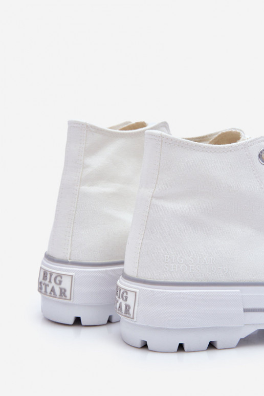 vrijetijdsschoenen met platform Big Star LL274156 witte kleur
