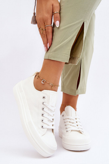 met veters Sneakers Big Star LL274968 witte kleur 2