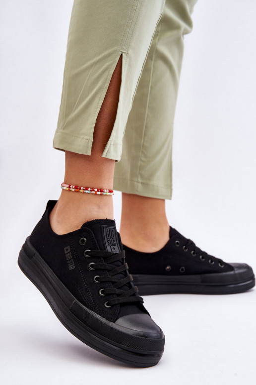 met veters Sneakers Big Star LL274967 zwarte kleur met veters Sneakers Big Star LL274967 zwarte kleur