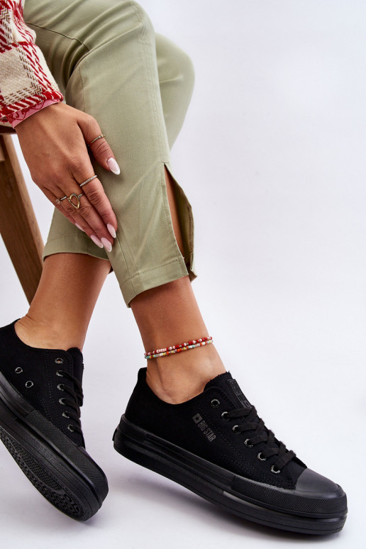 met veters Sneakers Big Star LL274967 zwarte kleur met veters Sneakers Big Star LL274967 zwarte kleur