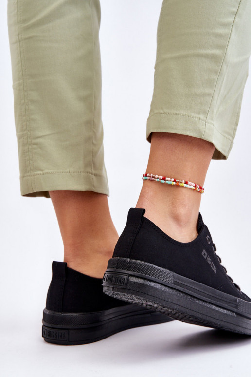 met veters Sneakers Big Star LL274967 zwarte kleur met veters Sneakers Big Star LL274967 zwarte kleur