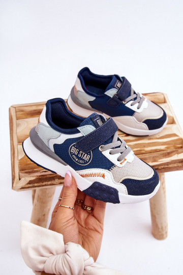 Kindersneakers model schoenen Memory Foam System Big Star LL374225 donkerblauw 2