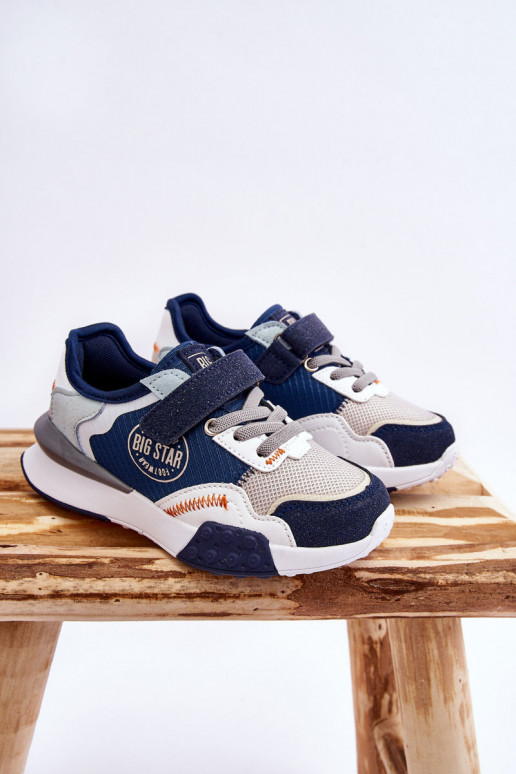 Kindersneakers model schoenen Memory Foam System Big Star LL374225 donkerblauw