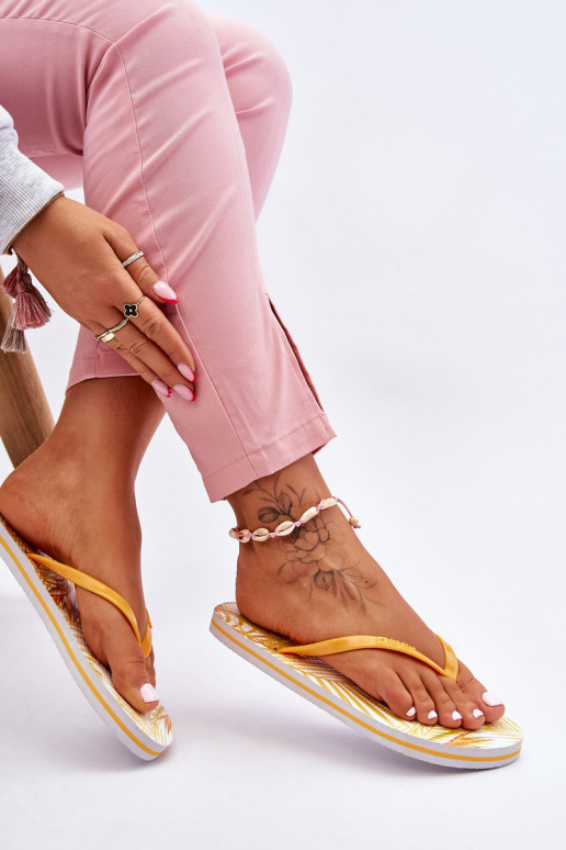 Modieuze pantoffels Big Star LL274819 geel Modieuze pantoffels Big Star LL274819 geel