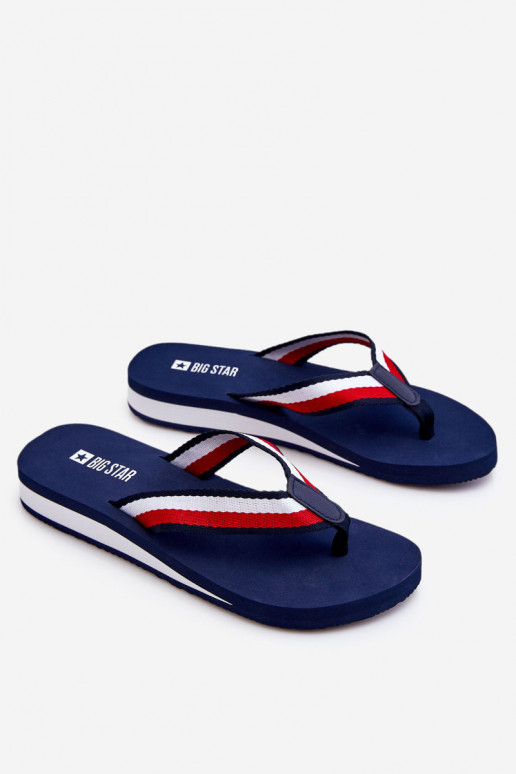 Slippers met plateau Big Star LL274779 donkerblauw Slippers met plateau Big Star LL274779 donkerblauw