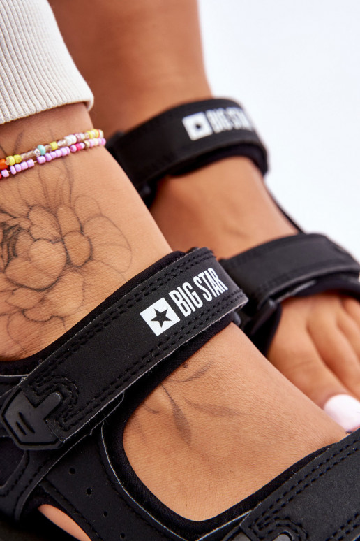 Sandalen in sportstijl met platform Big Star LL274789 zwarte kleur Sandalen in sportstijl met platform Big Star LL274789 zwarte kleur