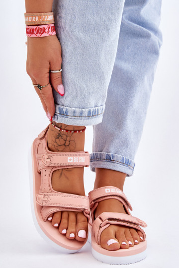 Sandalen in sportstijl met platform Big Star LL274788 roze kleur 2