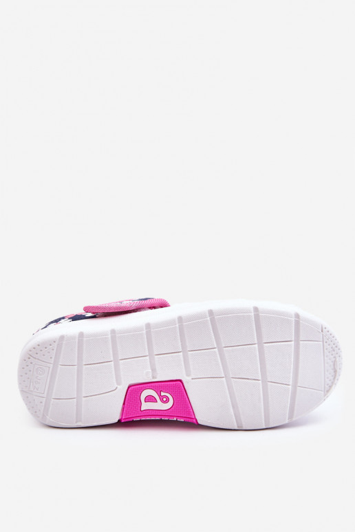 Kinderballerina's met bloemmotieven in blauw-roze kleur Noah Kinderballerina's met bloemmotieven in blauw-roze kleur Noah