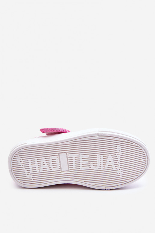 Kinderballerina's met bloemmotieven in de roze kleur Noah