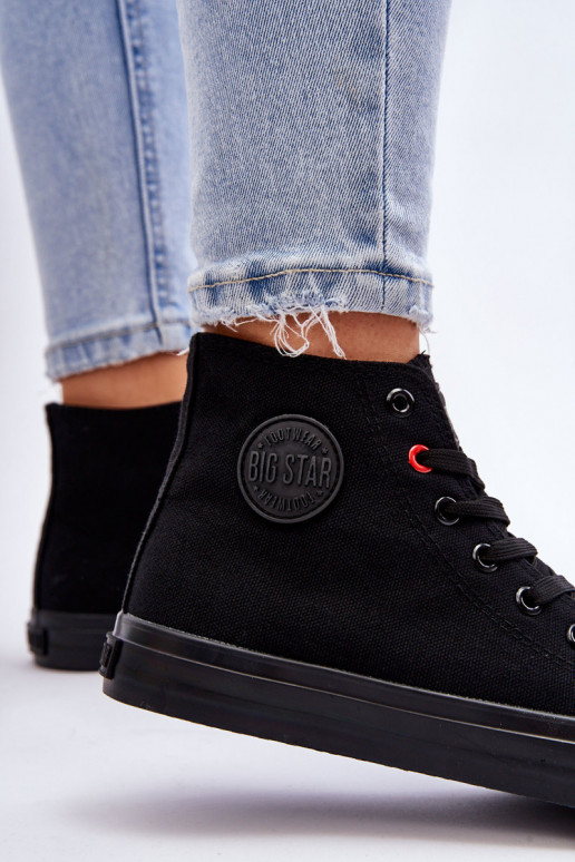 Klassiek model vrijetijdsschoenen met zool Big Star T274033 zwarte kleur