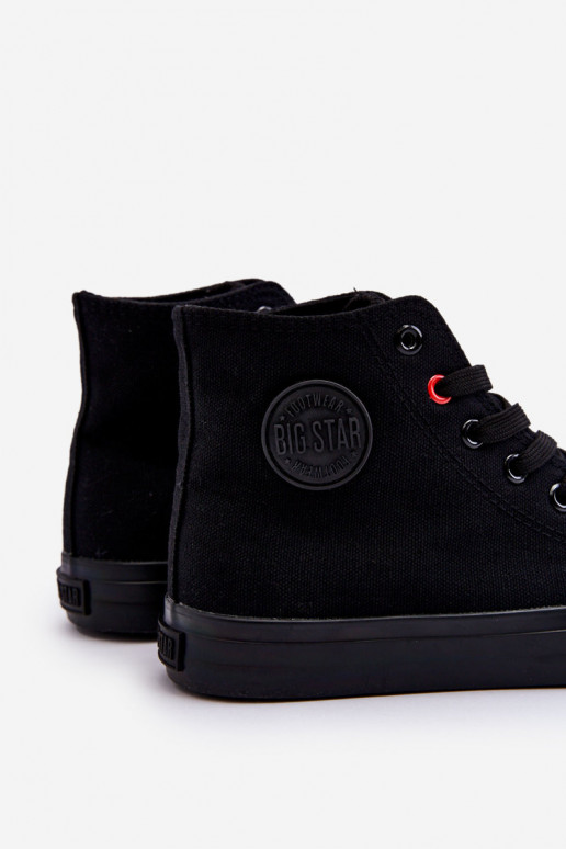 Klassiek model vrijetijdsschoenen met zool Big Star T274033 zwarte kleur