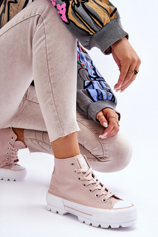 vrijetijdsschoenen met platform Big Star LL274157 Naakt vrijetijdsschoenen met platform Big Star LL274157 Naakt