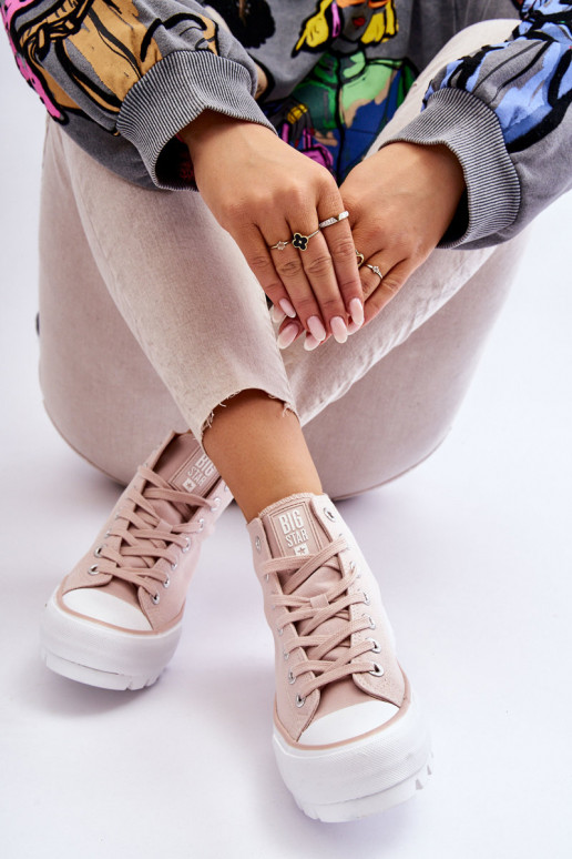 vrijetijdsschoenen met platform Big Star LL274157 Naakt vrijetijdsschoenen met platform Big Star LL274157 Naakt