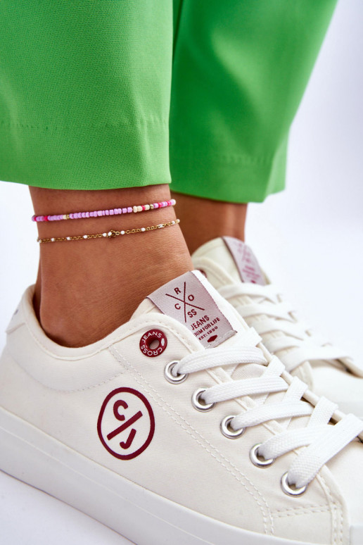 Sneakers Cross Jeans LL2R4043 witte kleur Sneakers Cross Jeans LL2R4043 witte kleur