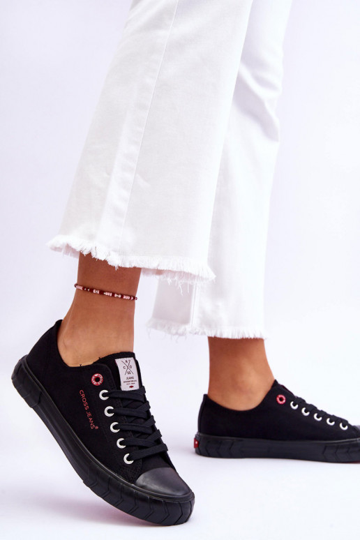 Klassiek model Damesschoenen Cross Jeans LL2R4051 zwarte kleur Klassiek model Damesschoenen Cross Jeans LL2R4051 zwarte kleur