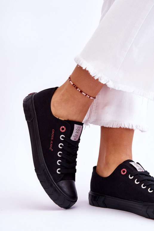 Klassiek model Damesschoenen Cross Jeans LL2R4051 zwarte kleur Klassiek model Damesschoenen Cross Jeans LL2R4051 zwarte kleur