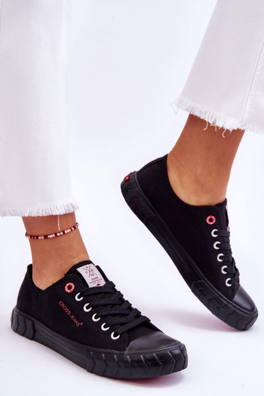 Klassiek model Damesschoenen Cross Jeans LL2R4051 zwarte kleur Klassiek model Damesschoenen Cross Jeans LL2R4051 zwarte kleur
