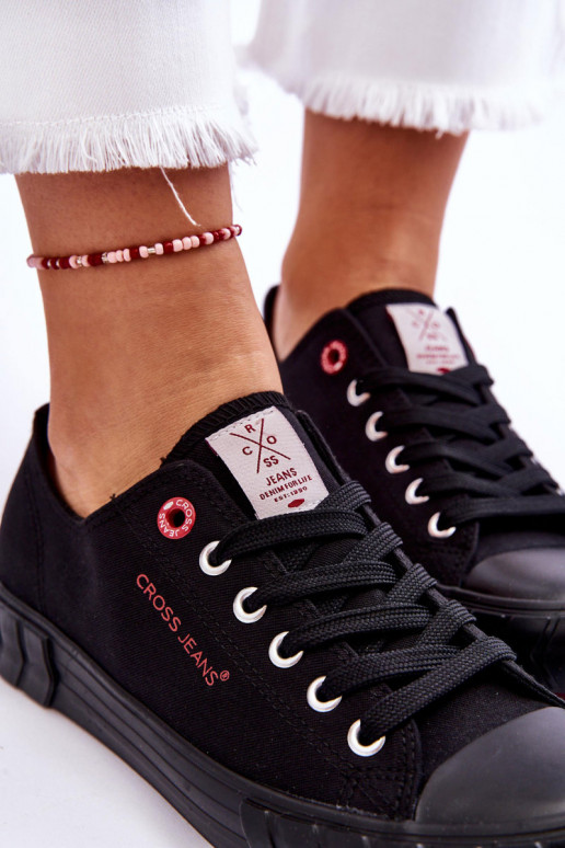 Klassiek model Damesschoenen Cross Jeans LL2R4051 zwarte kleur Klassiek model Damesschoenen Cross Jeans LL2R4051 zwarte kleur