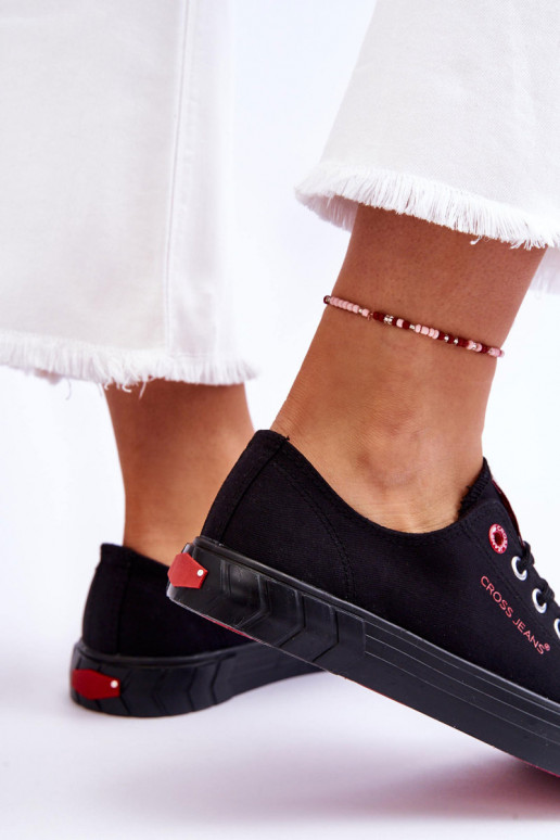 Klassiek model Damesschoenen Cross Jeans LL2R4051 zwarte kleur Klassiek model Damesschoenen Cross Jeans LL2R4051 zwarte kleur