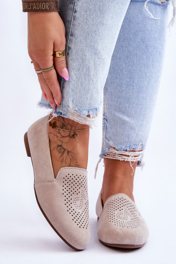 gemaakt van suède Mocassins beige Giovana