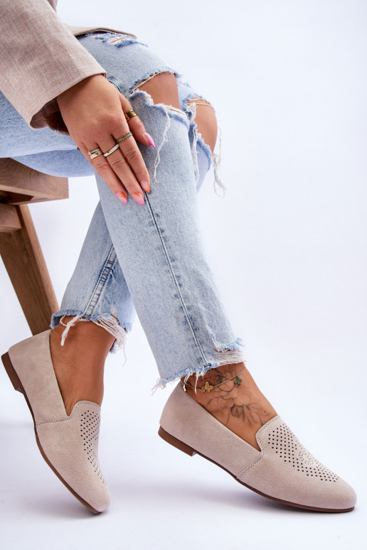 gemaakt van suède Mocassins beige Giovana