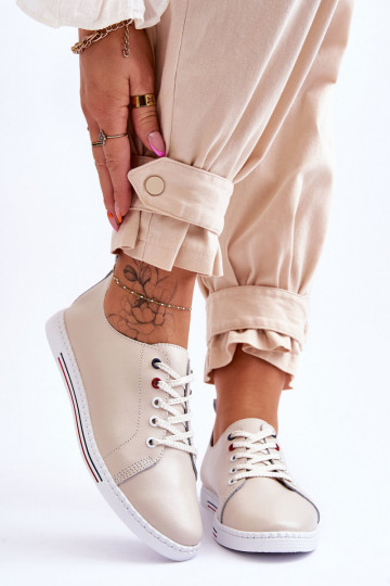 Vrijetijdsschoenen dames beige S.Barski LR268R