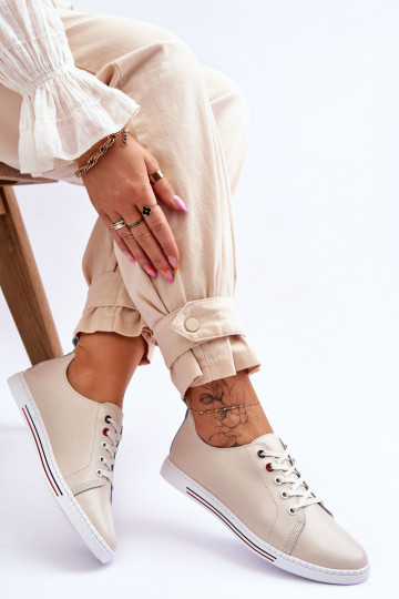 Vrijetijdsschoenen dames beige S.Barski LR268R 2