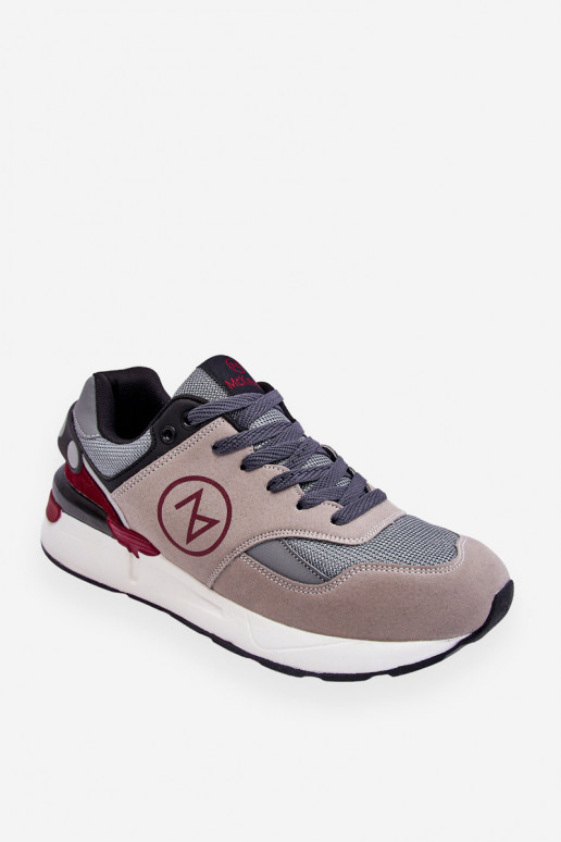 Stephen grijs-zwarte sportschoenen met veters Stephen grijs-zwarte sportschoenen met veters