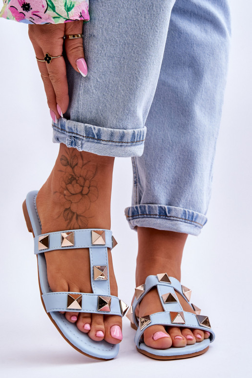 Slippers blauwe kleur Mercure Slippers blauwe kleur Mercure