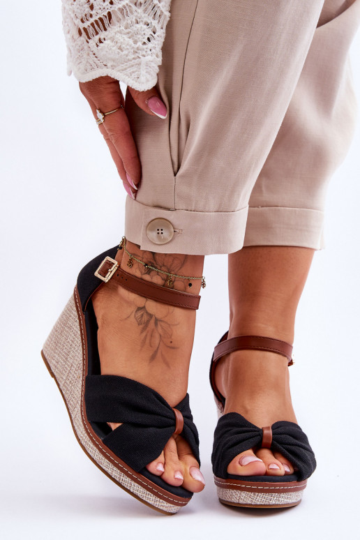 Damessandalen zwarte kleur Daphne Damessandalen zwarte kleur Daphne