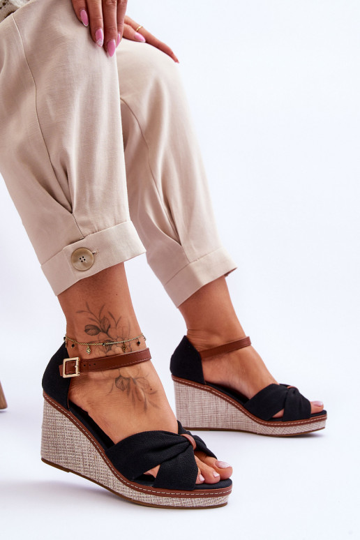 Damessandalen zwarte kleur Daphne Damessandalen zwarte kleur Daphne