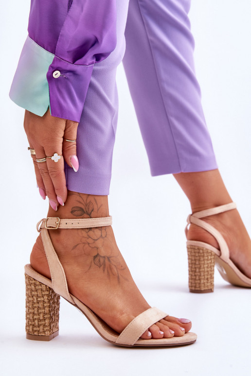 Suède sandalen beige Selila