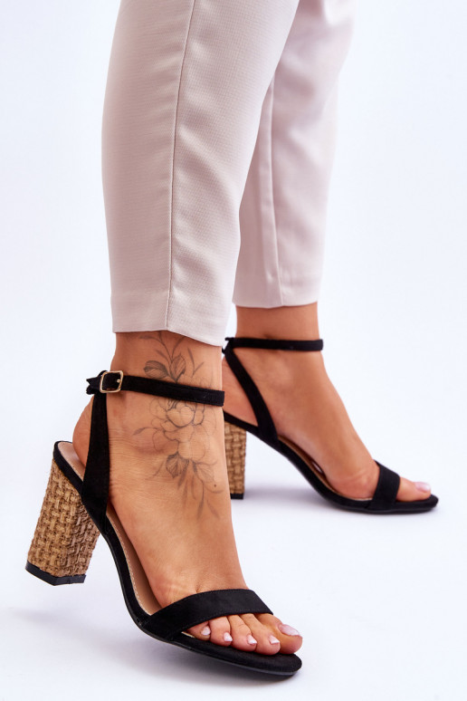 Suède sandalen in de kleur zwart Selila Suède sandalen in de kleur zwart Selila