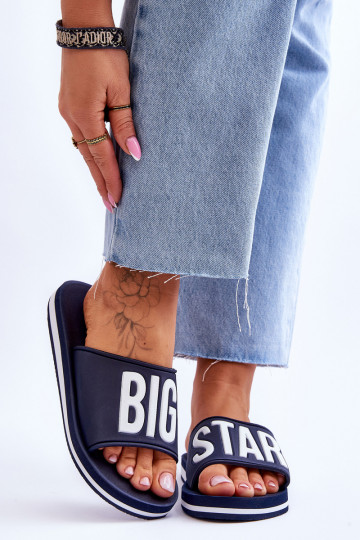 Klassiek model Pantoffels Big Star JJ274A323 donkerblauw