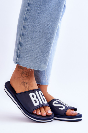 Klassiek model Pantoffels Big Star JJ274A323 donkerblauw 2